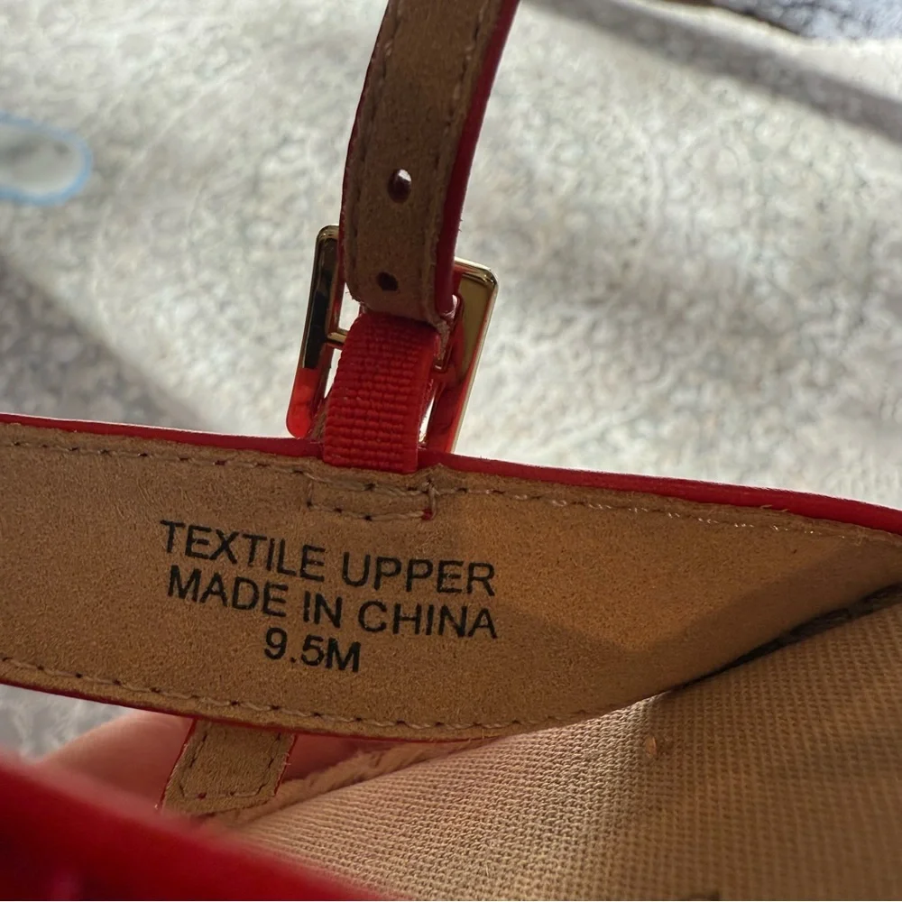 Talbots Red Espadrille Sandals Size 9.5M - Picture 7 of 7